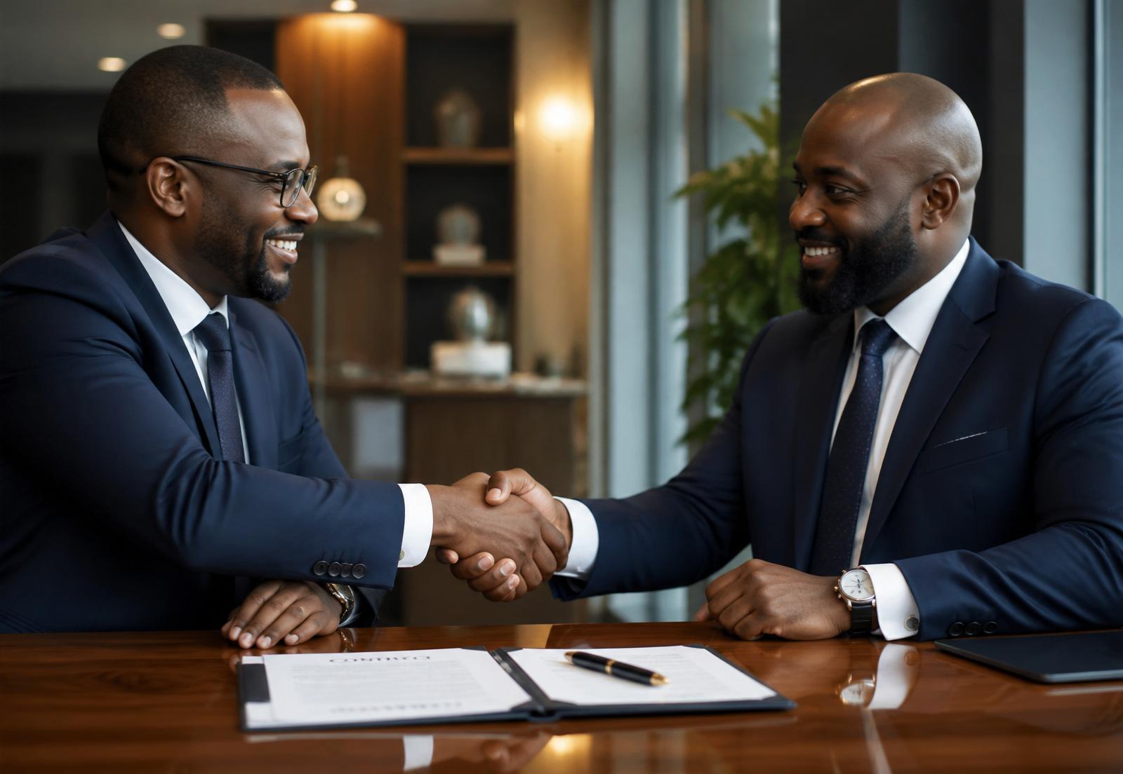 Business partners sealing a strategic agreement